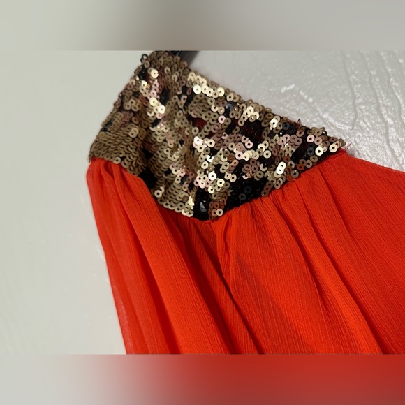 Gianni Bini Red One-Shoulder Sequin Detail Cocktail Dress – Size 4 - Picture 3 of 4